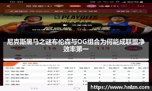 球王会尼克斯黑马之谜布伦森与OG组合为何能成联盟净效率第一